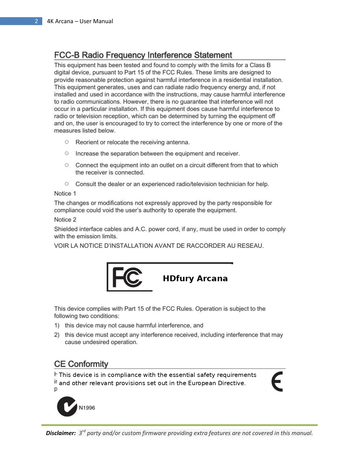 HDfury Arcana 18Gbps handleiding pagina 2