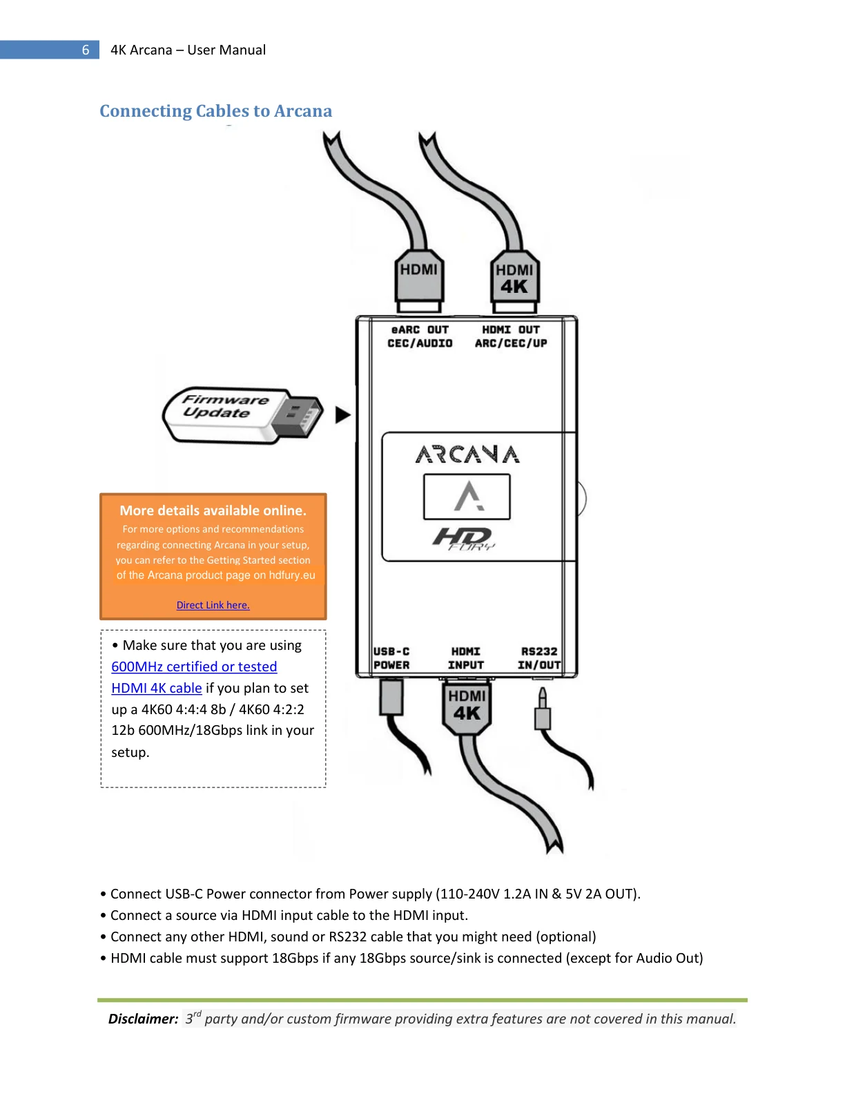 HDfury Arcana 18Gbps handleiding pagina 6