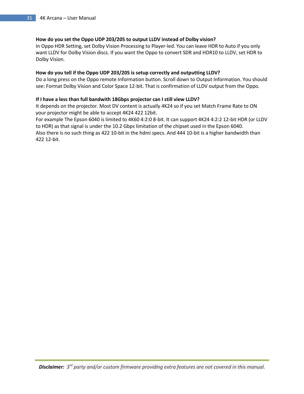 HDfury Arcana 18Gbps handleiding pagina 35
