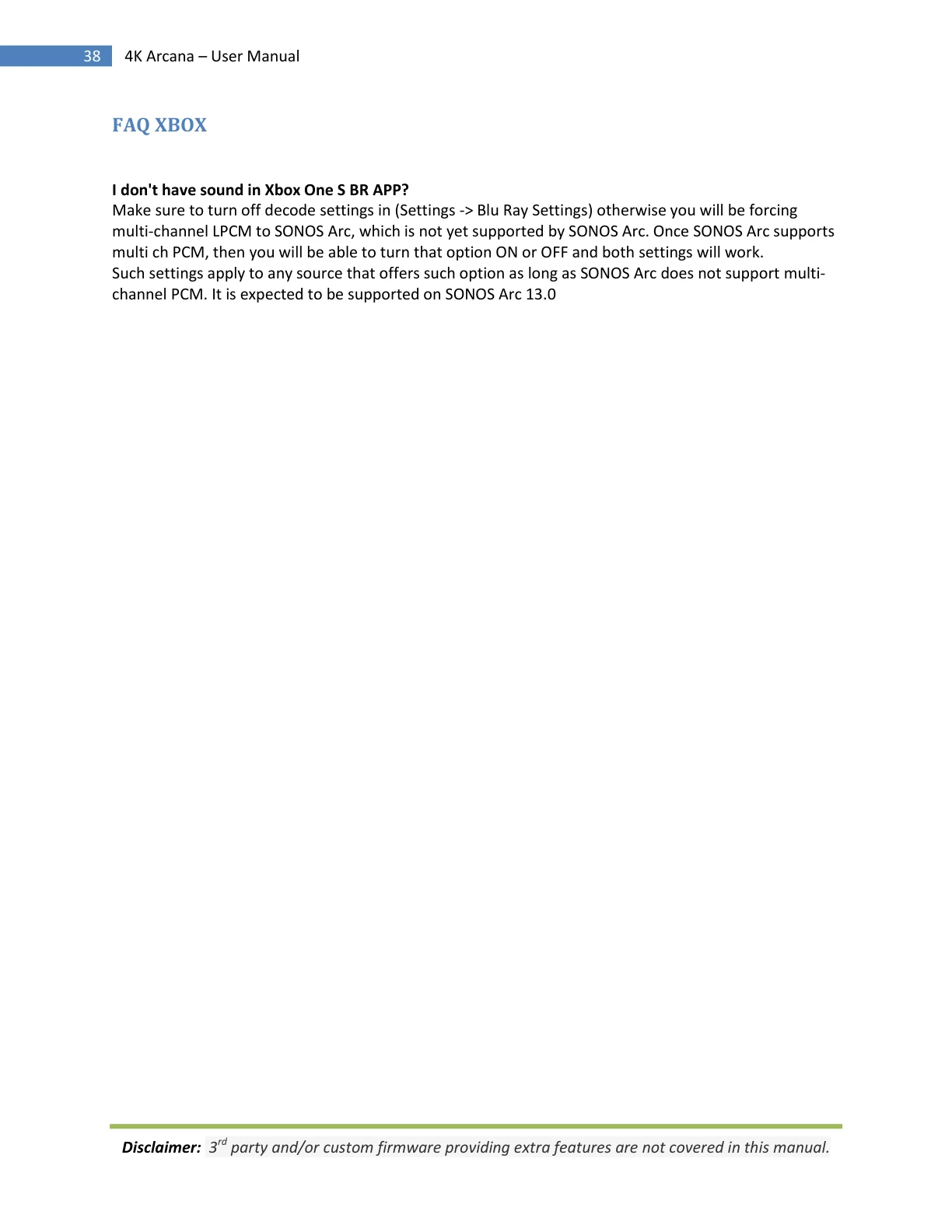 HDfury Arcana 18Gbps handleiding pagina 38