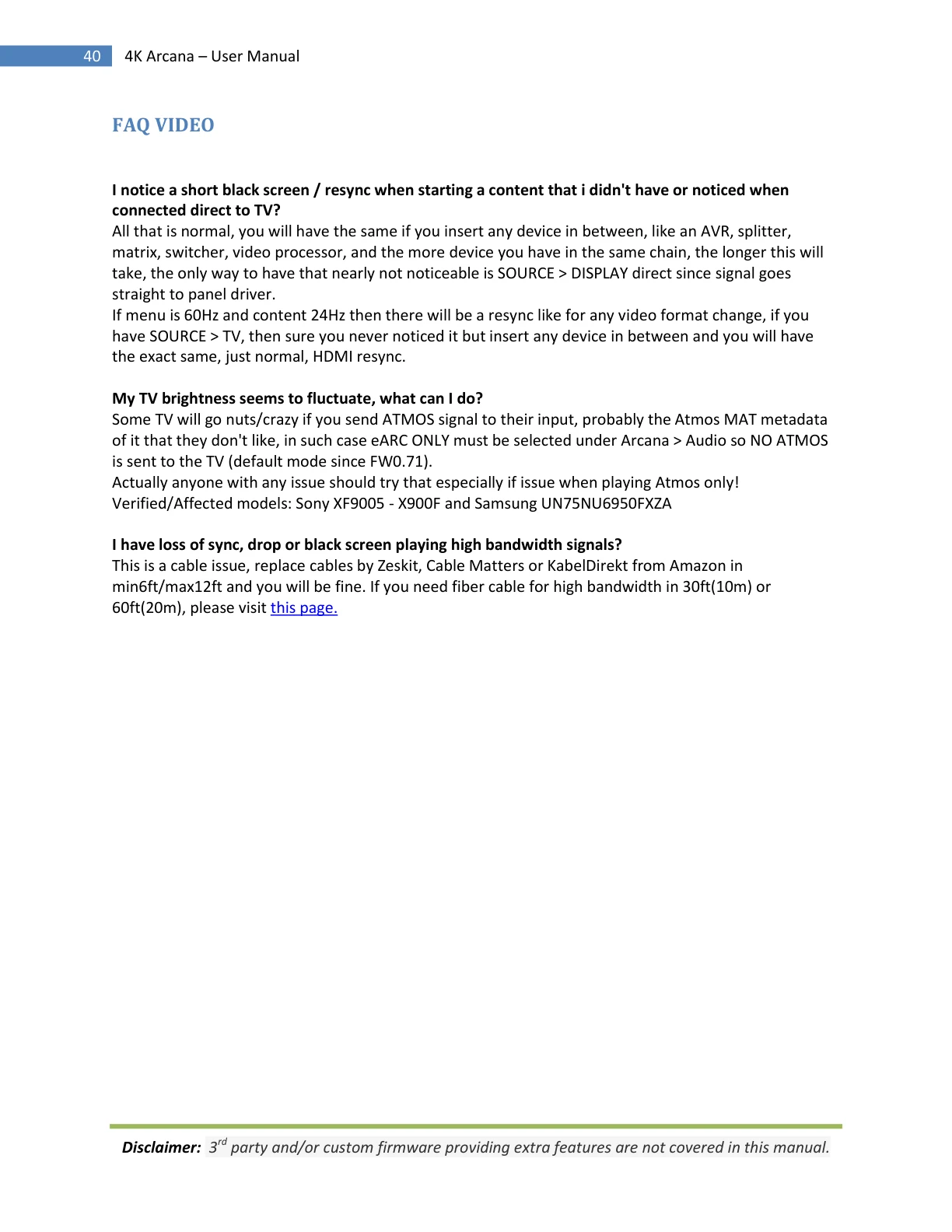 HDfury Arcana 18Gbps handleiding pagina 40