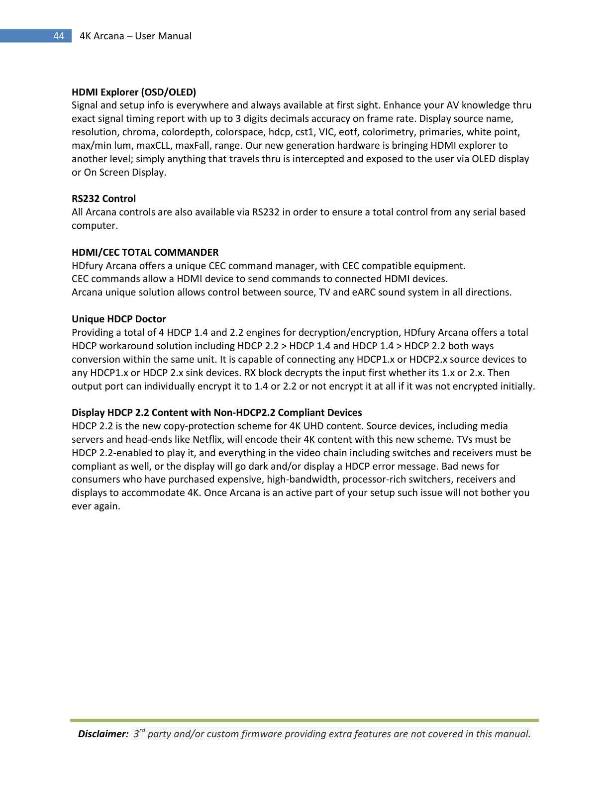 HDfury Arcana 18Gbps handleiding pagina 44