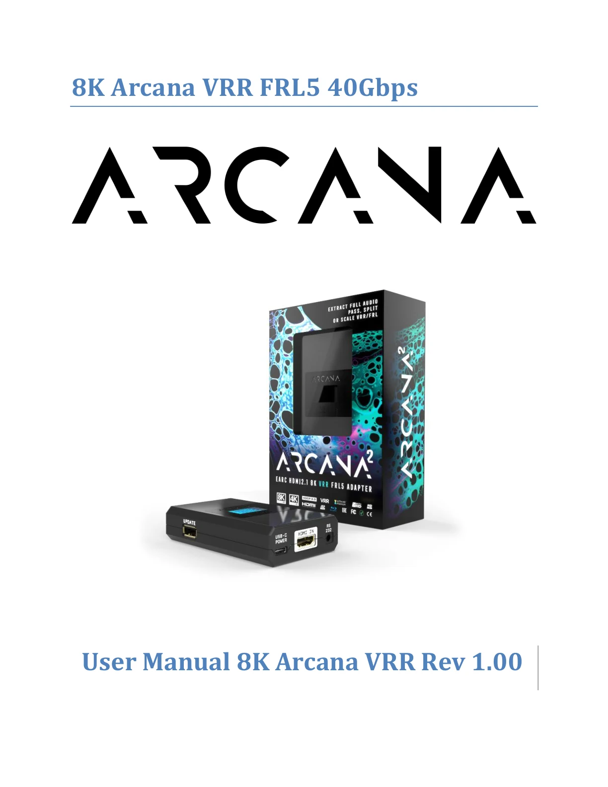 HDfury Arcana 2 handleiding pagina 1