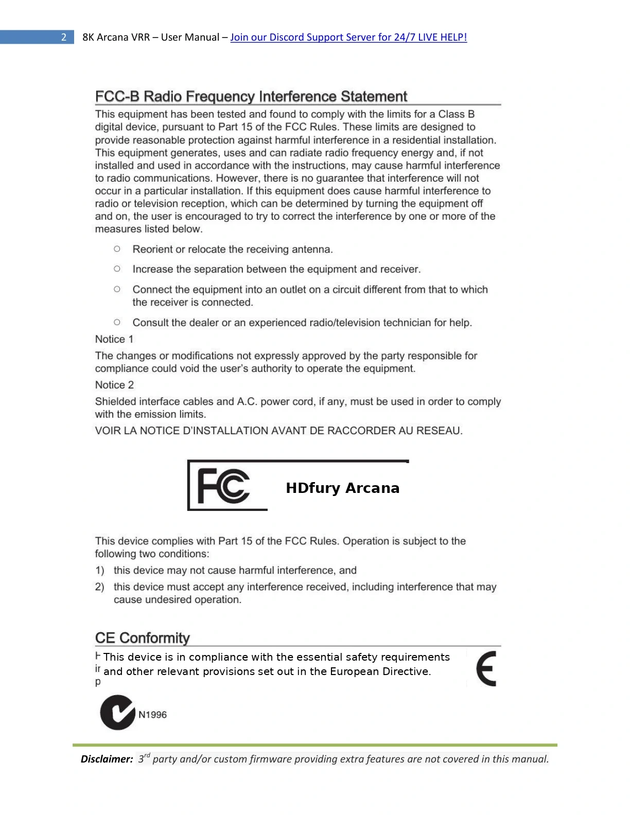HDfury Arcana 2 handleiding pagina 2