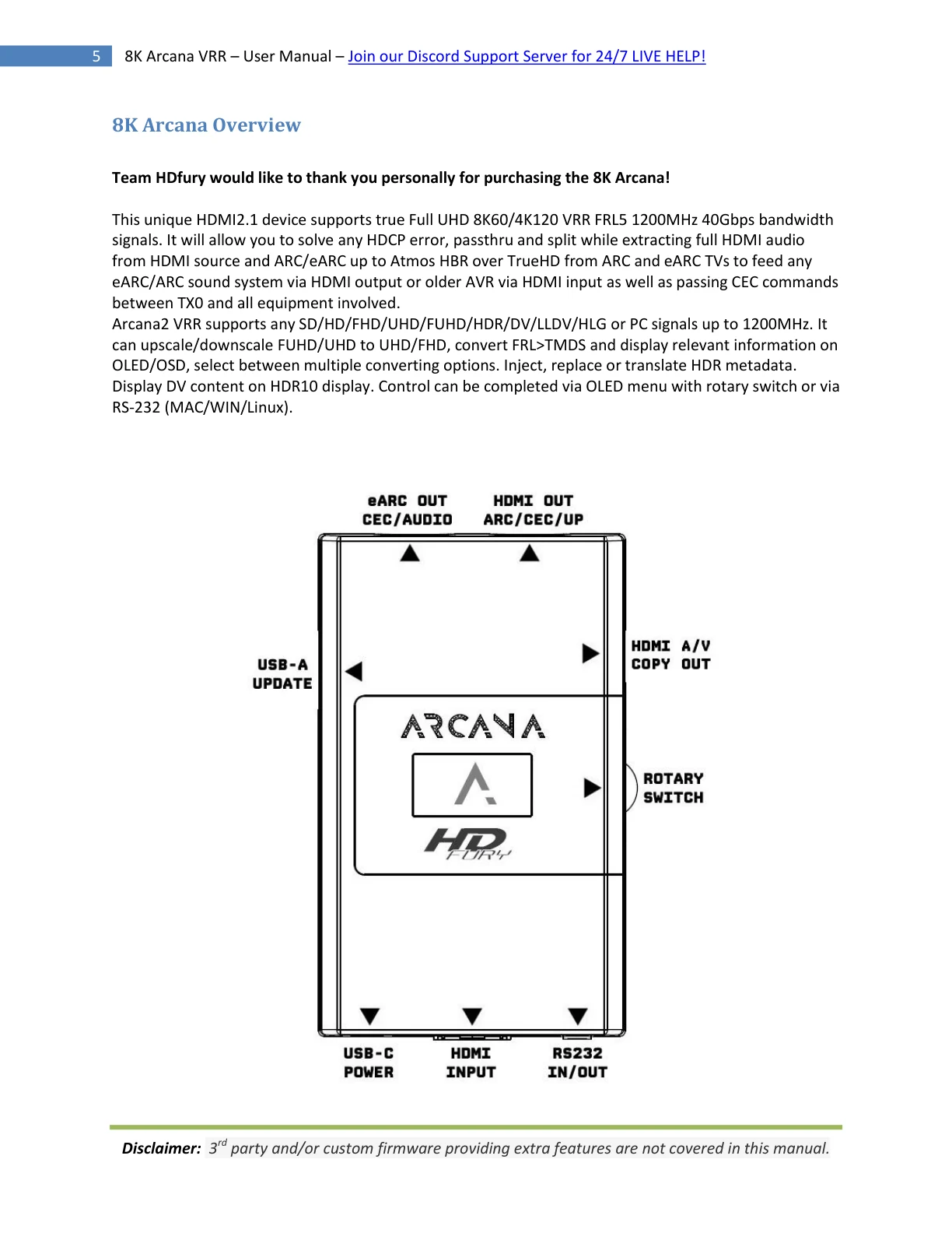 HDfury Arcana 2 handleiding pagina 5