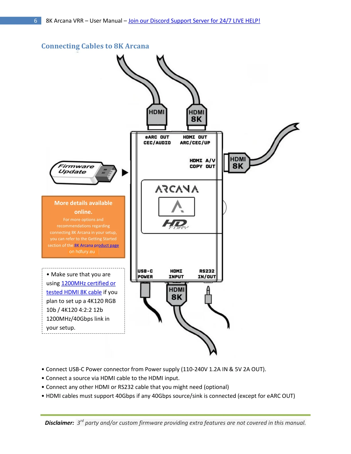 HDfury Arcana 2 handleiding pagina 6