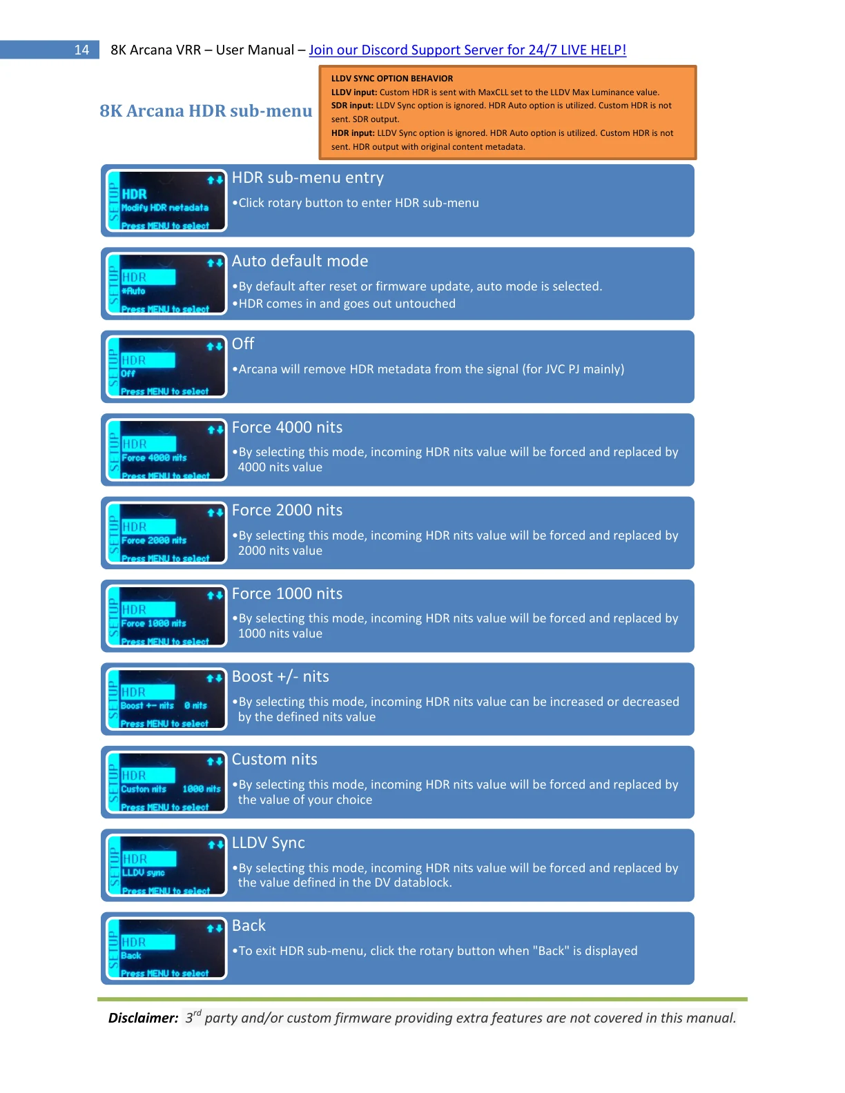 HDfury Arcana 2 handleiding pagina 14