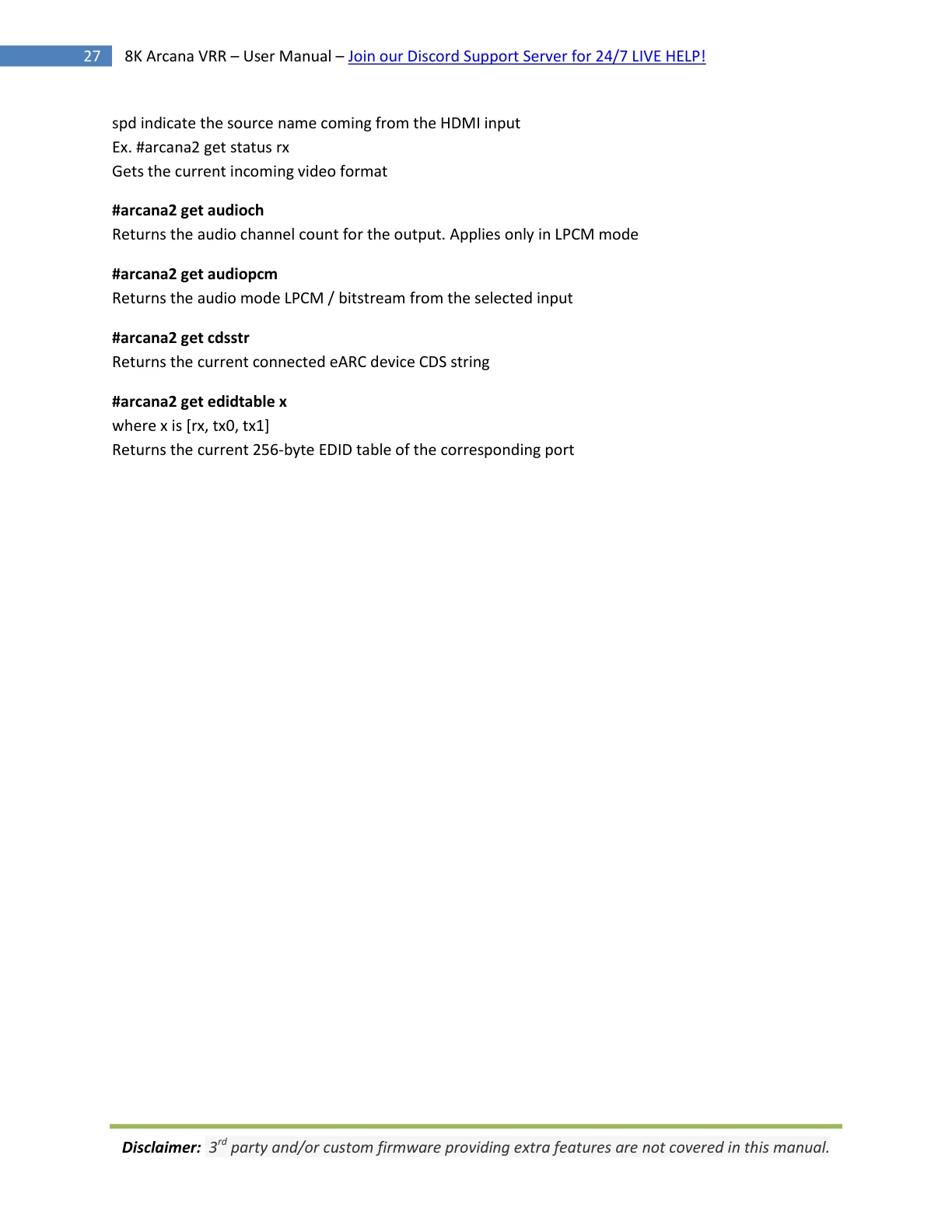 HDfury Arcana 2 handleiding pagina 27