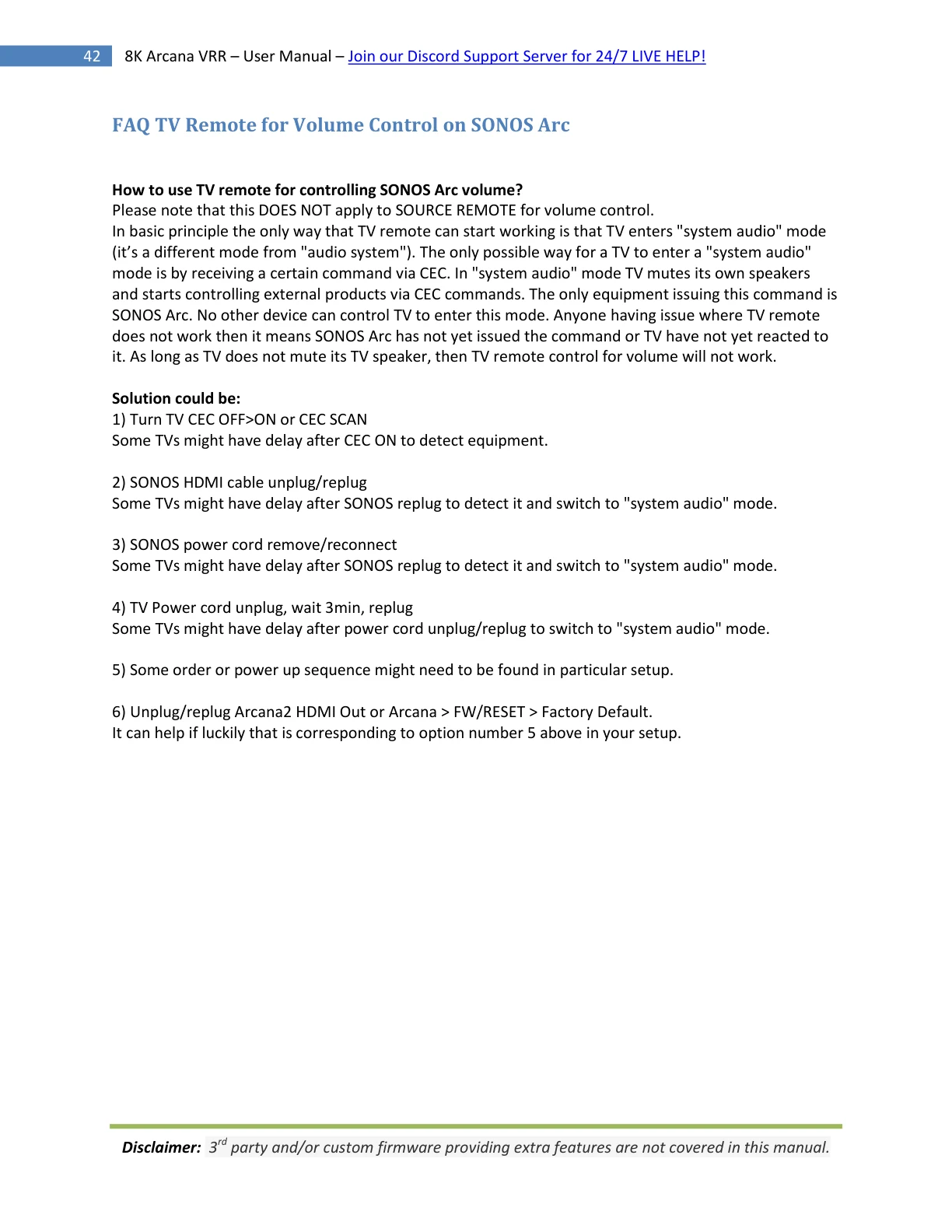 HDfury Arcana 2 handleiding pagina 42